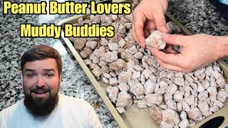 Peanut Butter Lovers Muddy Buddies  Chex Mix Treat Reindeer Food [upl. by Annovoj]