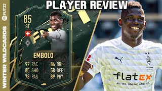 CRAZY ST 🤯 85 WINTER WILDCARDS EMBOLO PLAYER REVIEW FIFA 22 ULTIMATE TEAM [upl. by Annadiane479]