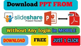 How to download Slides from SlideShare free  PPT download free 2022download without login [upl. by Sana509]