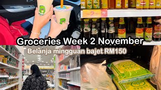 Groceries Week 2 November 2024  Belanja keperluan dapur bajet RM150  Grocery Shopping [upl. by Joris]