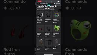 How To Sell Things On Roblox [upl. by Danice]