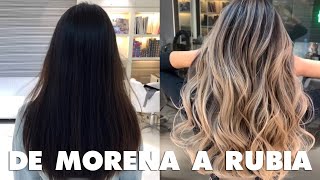 De Morena a Rubia  Transformaciones color de cabello [upl. by Luhem]