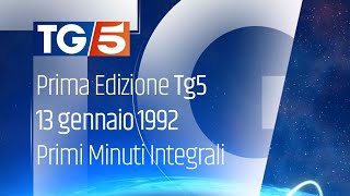 Tg5 ore 20  Prima Edizione  13 gennaio 1992 Primi minuti integrali [upl. by Bachman]