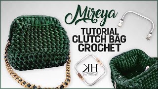 CLUTCH BAG in VELLUTO FACILISSIMA ALLUNCINETTO quotMireyaquot  Pochette crochet con chiusura a molla ✨ [upl. by Nilre]