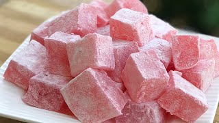 Authentic Turkish delight recipe  lokum recipe [upl. by Hadeehuat]