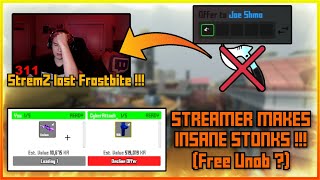 StremZ loses his FROSTBITE UNOBTAINABLE COINFLIP  Insane Krunkerio Twitch Clips 27 [upl. by Artemed633]