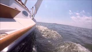 Alerion 28 sailing at Fort Sumter in Charleston Harbor [upl. by Ijneb]