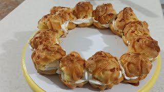 Paris brest recipe  FRENCH DESSERT [upl. by Arrakat492]