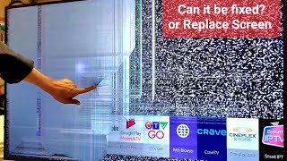 Samsung Smart TV Screen Vertical Lines White Or Black Spots DIY Fixing Or Replacing Screen [upl. by Benenson661]