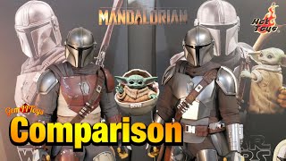 Hot Toys The Mandalorian Beskar The Child Grogu TMS014 Star Wars Durasteel TMS007 Comparison ホットトイズ [upl. by Dillon]