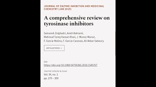 A comprehensive review on tyrosinase inhibitors  RTCLTV [upl. by Erroll799]