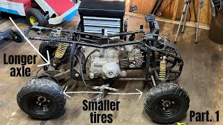 110cc ATV Quad modifications part1 [upl. by Odrick]