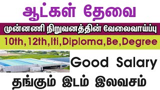 💥 Free Room Weekly SalaryCoimbatore amp Tirupur Job Vacancy In ChennaiFemale jobToday Job Openings [upl. by Donatelli]