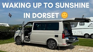 VW California Ocean Campervan Adventure Trip to Dorset’s Highlands End Holiday Park in the sunshine [upl. by Isacco]