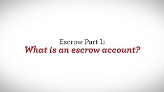 What is an escrow account [upl. by Ssalguod228]