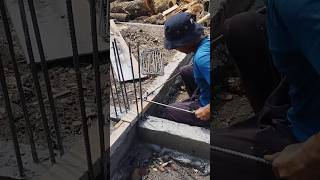 Assembling foundation rebar for the footplate construction houseconstruction [upl. by Enetsuj]