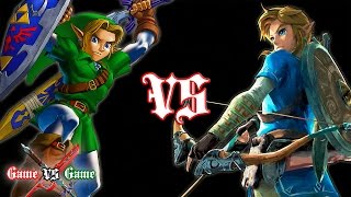 Breath of the Wild VS Ocarina of Time Comparison [upl. by Ecirtemed]