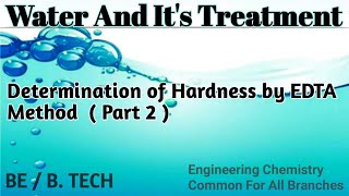 EDTA Method I Principle of EDTA Method I Principle of EDTA method for determination of waterhardness [upl. by Braun]