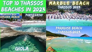 TOP 10 Thassos Beaches [upl. by Retniw]