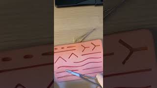 Practicing suturing learning how to suture [upl. by Anaibib]