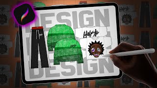 DESIGN a CLOTHING BRAND With PROCREATE [upl. by Skye]