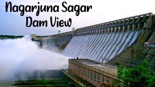 Nagarujuna sagar dam gates open live video 🌊  beautiful view nagarjunasagardam [upl. by Neztnaj]