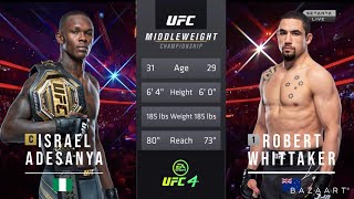 ISRAEL ADESANYA VS ROBERT WHITTAKER 2 FULL FIGHT UFC 271 [upl. by Gnuhp776]