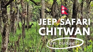 Chitwan National Park Jeep Safari on a Budget  Half Day Tour [upl. by Unders]