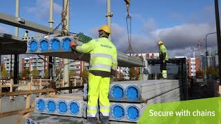 HollowCore Installation on DELTABEAM® Composite Beams [upl. by Desdamona]