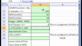 Excel Statistics 20 P1 Quantitative Freq Dist w Formulas [upl. by Qooraf450]