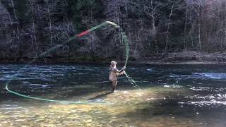 Beautiful Spey Casting with Two Handed Rod [upl. by Seedman]