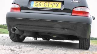 Citroen Saxo 16 VTS Exhaust Sound [upl. by Balcke]