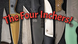 Four Inch Fixed Blade Knife Collection for Tactical amp EDC [upl. by Llewej]