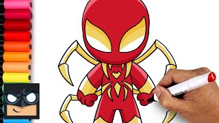 How To Draw Iron Spider Armour [upl. by Jenne]