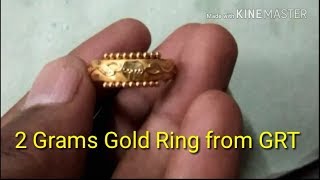 2 Grams Gold Ring model from GRT Jewellers  tirupati [upl. by Thorman]