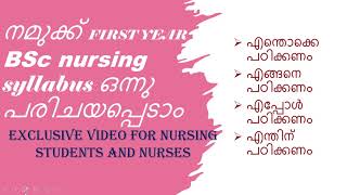 BSC NURSING SYLLABUS DETAIL EXPLANATIONFIRST YEAR [upl. by Iseabal]