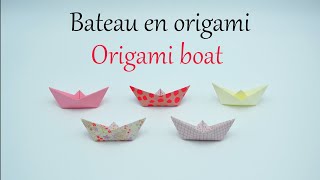 TUTO 14  Comment faire un bateau en origami facile [upl. by Astrid]