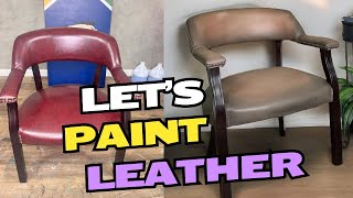 Painting faux leather and real leather easy [upl. by Demp247]