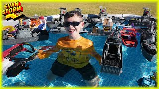 Evan Storm Found A Big Box Of Toy Boats [upl. by Greenwell]