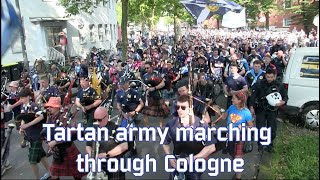 Tartan army marching through Cologne [upl. by Richards]