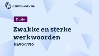 Zwakke en sterke werkwoorden tegenwoordige tijd  Duits Eindexamen havo amp vwo [upl. by Nauq]