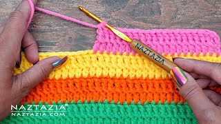 How to Crochet 2 Rows at a Time using Stackable Double Crochet Stitches [upl. by Hyozo]