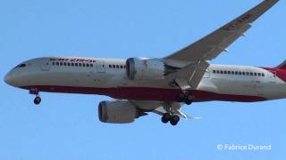 Air India 7878 Dreamliner landing 08R at Paris Roissy CDGLFPG [upl. by Davies]