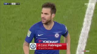 Cesc Fàbregas vs Derby County Home 1819 [upl. by Sedaiuqlem698]