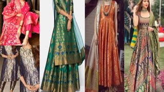 new brocade dress and fabric design  beautiful banarasi dress and fabric design [upl. by Gino]