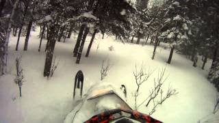 Snowmobiling Pittsburg NH Backcountry 2013 Powder [upl. by Nyliahs]