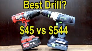 Best Drill BATTERY POWERED Milwaukee vs Dewalt Makita Bosch Festool Ryobi Bauer Ridgid [upl. by Rentschler998]