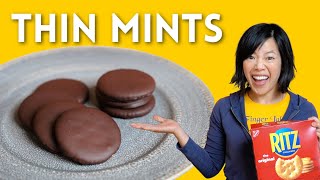 3Ingredient Thin Mints In 10 Minutes  Ritz Cracker Thin Mint Recipe [upl. by Eelamme]