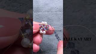 1 minute how to make beaded bracelet making bracelet with bicone 4mm amp pearl 4mm easy diy [upl. by Ramyaj]