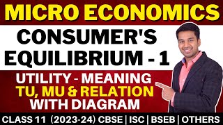 What is TU amp MU   Consumers Equilibrium  1  Class 11  Micro Economics [upl. by Arded648]